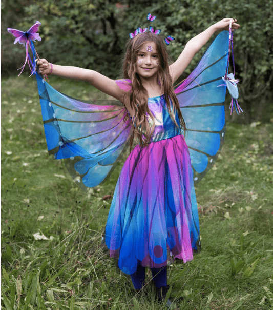 Great Pretenders ButterflyTwirl Dress w/headband and wings