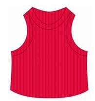 ISCREAM Iscream Cropped Ribbed Racerback Tank Top