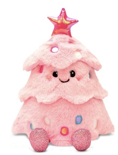 IScream Iscream Glitter Pink Christmas Tree Plush