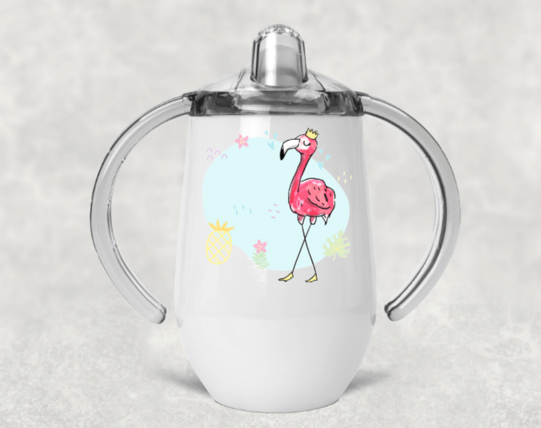 J. Mack Designs Default Fancy Flamingo Insulated Kid Sippy Cup