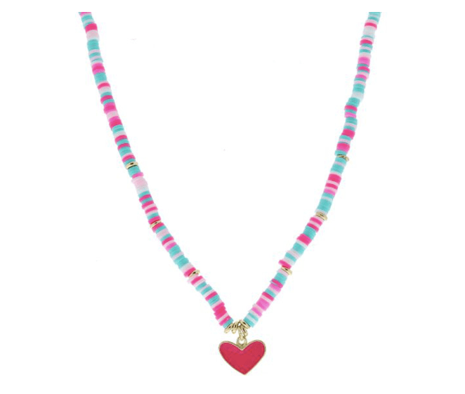 Jane Marie Heart Necklace Beaded Beauty Necklace
