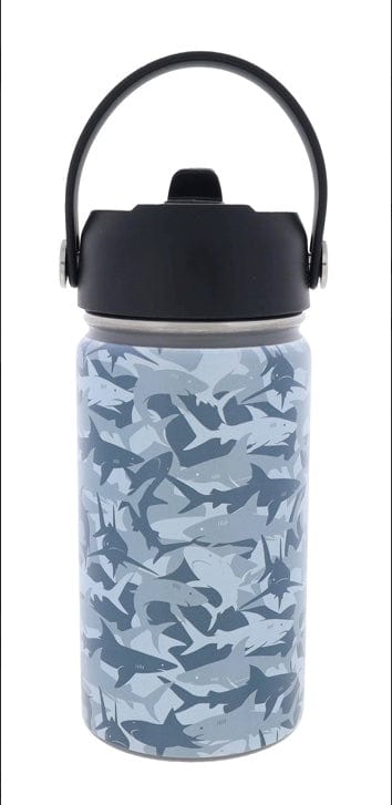 Jane Marie Kids Shiver a shark water bottle w/straw