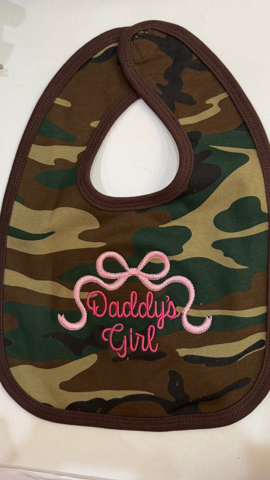 JUDY DESIGNS Camo Bib-Daddy's Girl