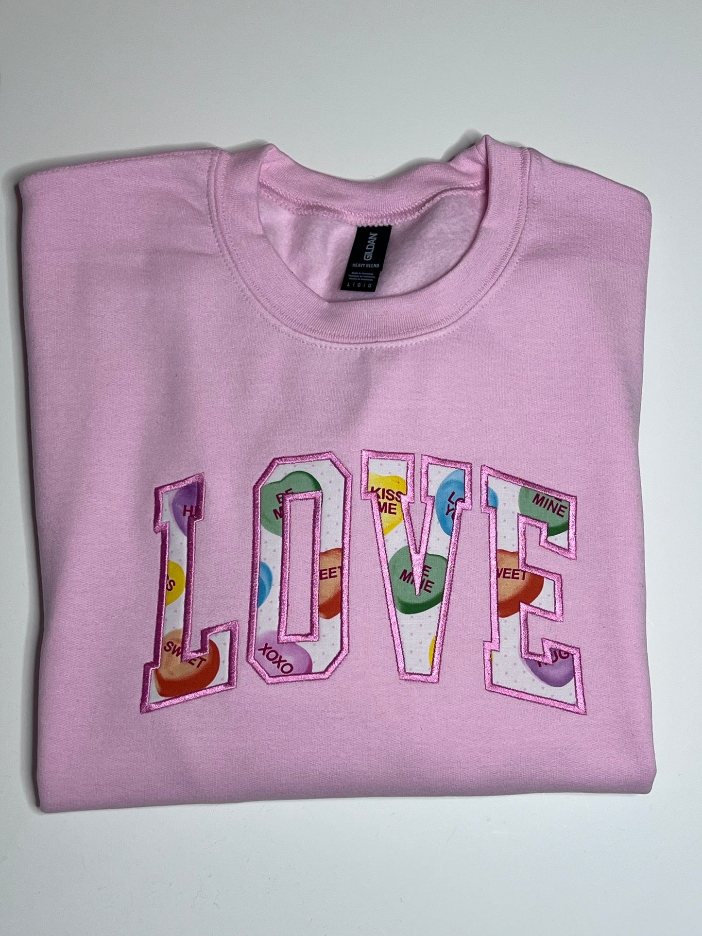 Judy T shirts Pink / Large Adult Love Sweatshirt