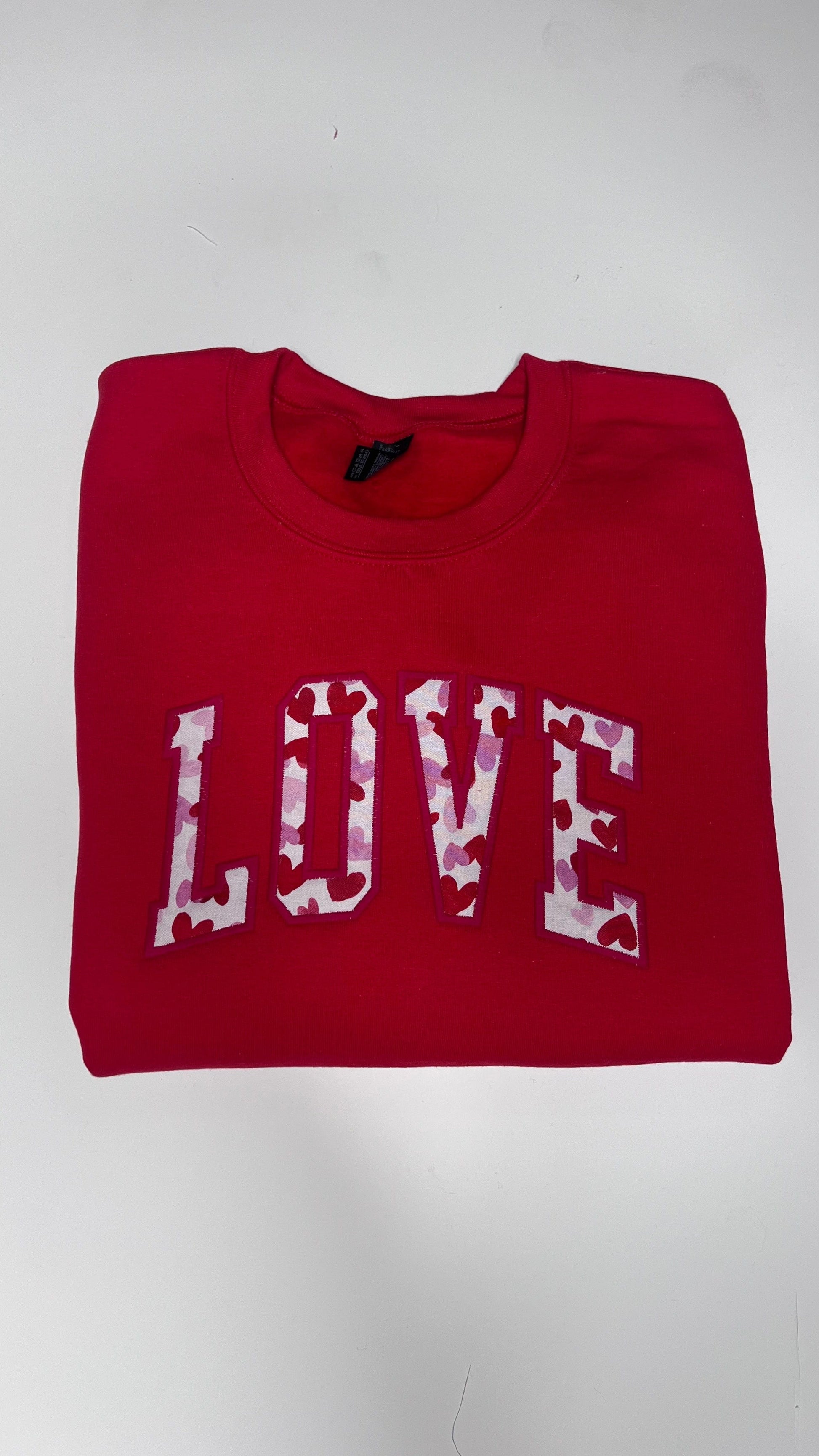 Judy T shirts Red / Large Adult Love Sweatshirt