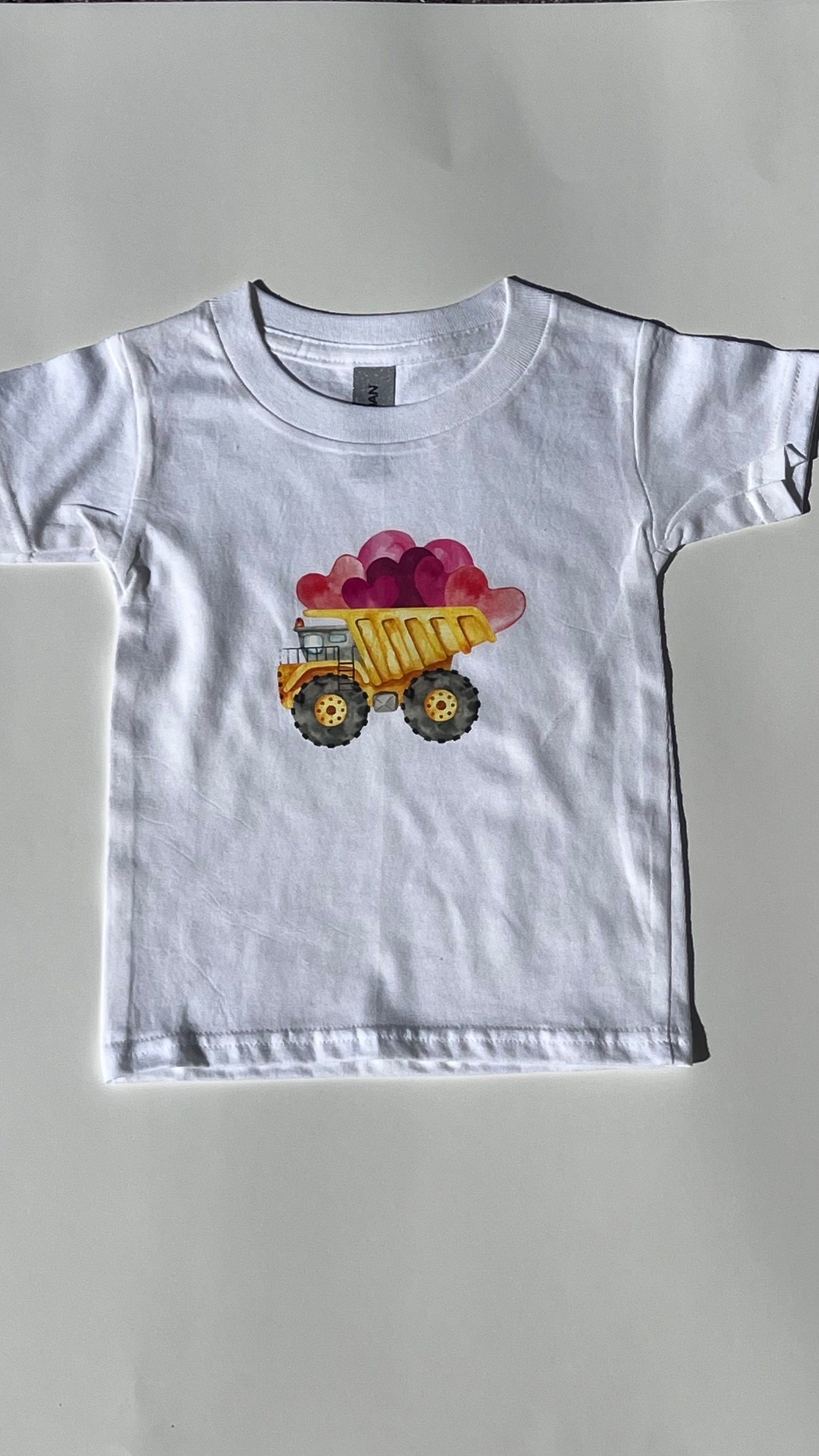 Judy T shirts Dump truck w/hearts T-shirt