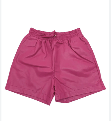 Klien Group Molly Bracken Pink Pleather Shorts