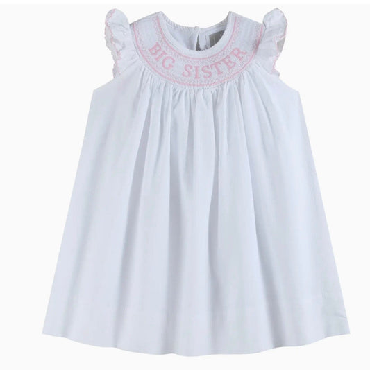 LIL CACTUS WHOLESALE Big Sister Smocked Bishop Dress