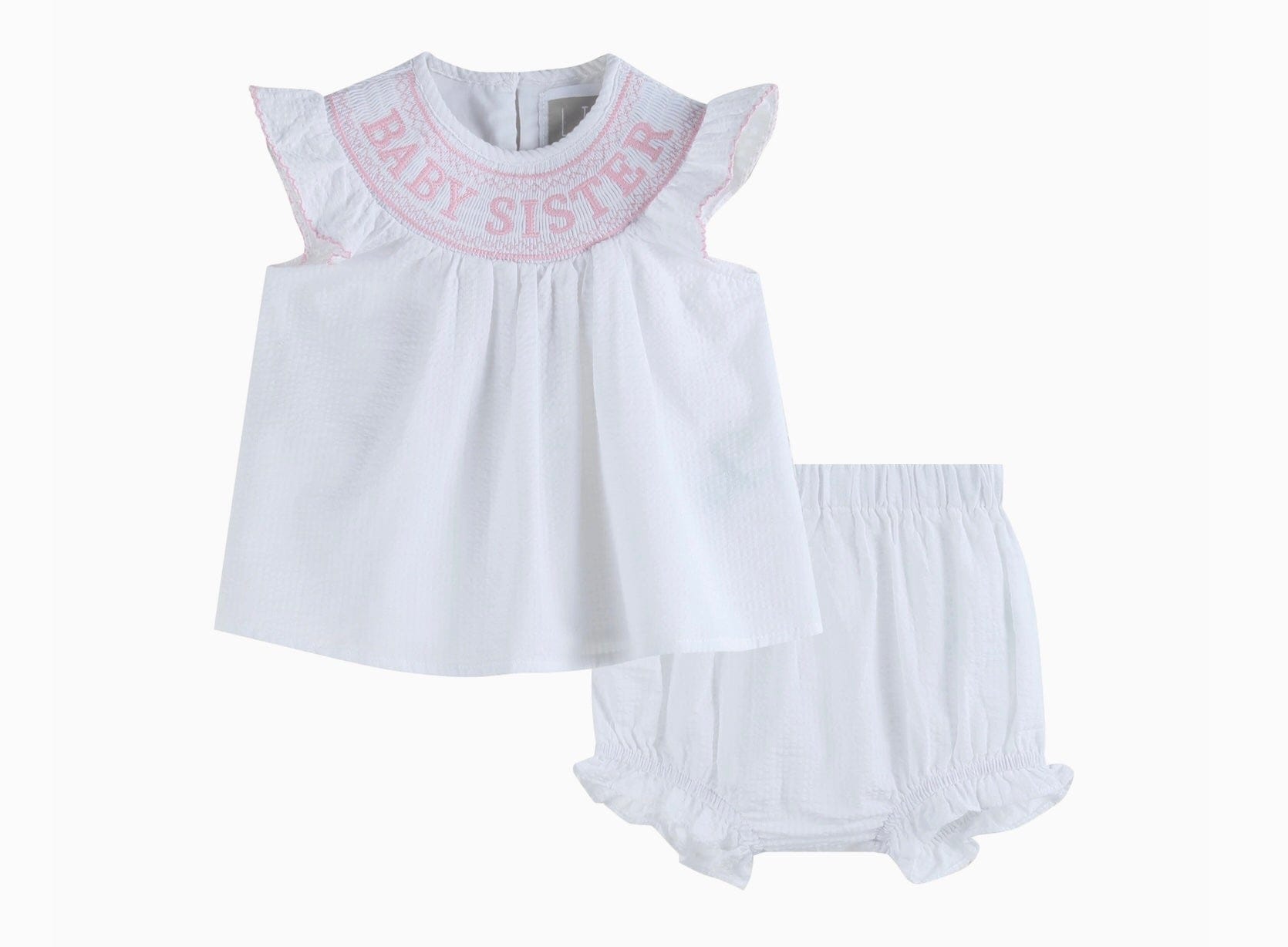 LIL CACTUS WHOLESALE Baby Sister Smocked Dress & Bloomer Set