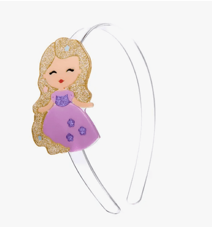 Lilies and Roses Cute Doll Purple Dress Headband Doll Headbands