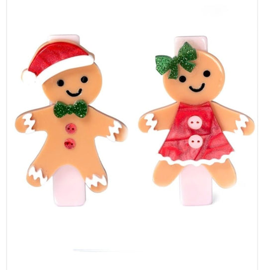LILIES &ROSE Lilies &rose Girls Accessories-headwear Gingerbread Boy Girl Hairclip