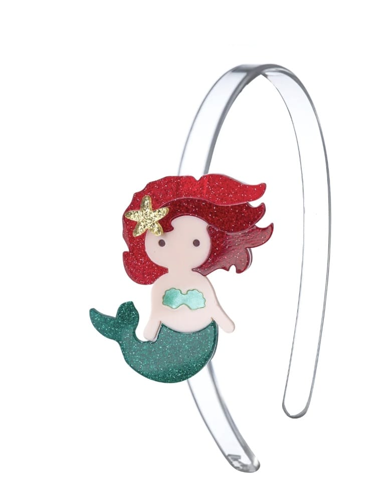 LILIES &ROSE Lilies &rose Girls Accessories-headwear Mermaid Underwater Glitter Red Headband