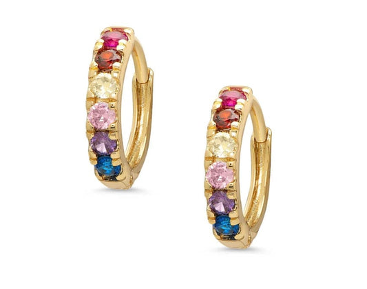 Lily & Nily CZ Hoop Earrings - Multi (3mm)