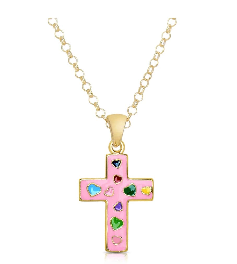 LILY NILY Lily Nily  Cross Pendant - Pink