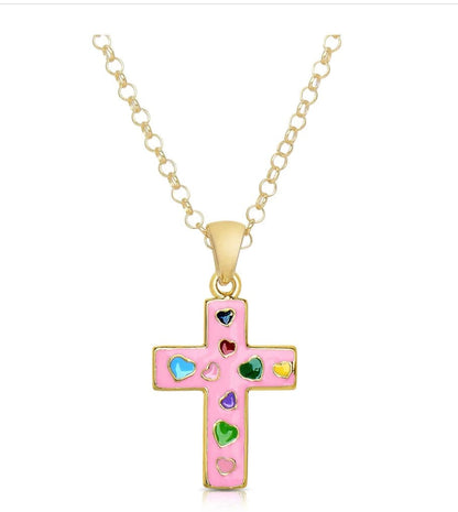 LILY NILY Lily Nily  Cross Pendant - Pink