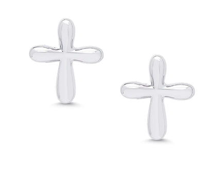 LILY NILY Lily Nily  Cross Stud Earrings In Sterling Silver