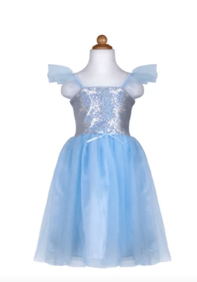 Little Beach Babes Boutique  3/4T / Blue Great Pretender Sequin Princess Dress