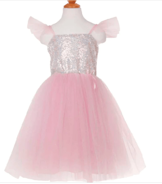 Little Beach Babes Boutique  3/4T / Pink Great Pretender Sequin Princess Dress