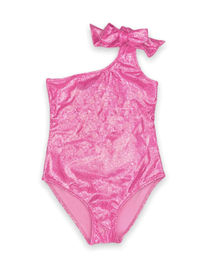 Little Beach Babes Boutique  5-6 Piccoli Principi SS23 1  shoulder Glitter Pink