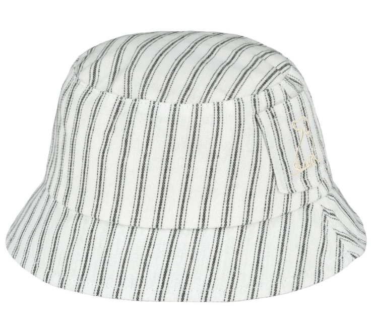 Little Beach Babes Boutique  Black/whit strip / 0-6M Me & Henry Fisherman Bucket hat