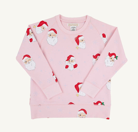 Little Beach Babes Boutique  Cassidy Crewneck Dear Santa Palm Beach Pink