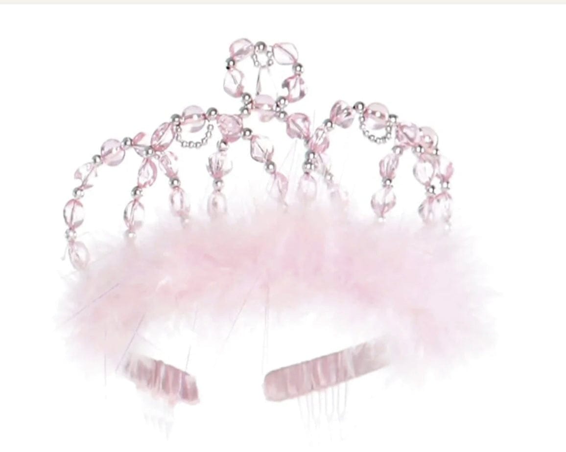Little Beach Babes Boutique  Tiara Princess Pink and Silver