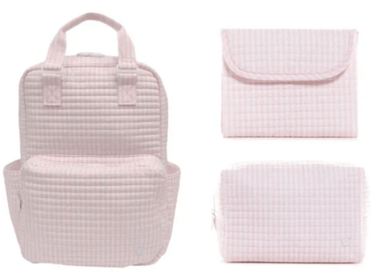 Little Beach Babes Boutique  Pink Quilted Backpack Bundle- Pink