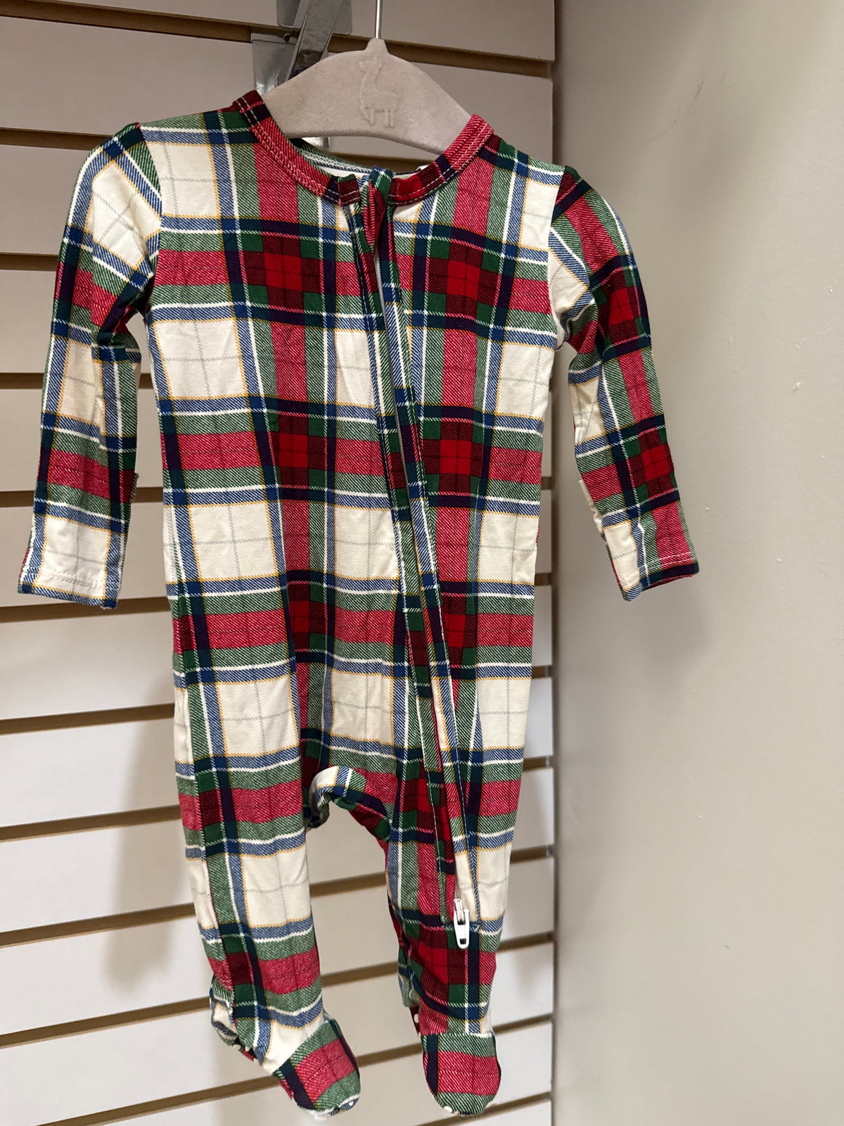 Little Beach Babes Boutique  Holiday plaid footie