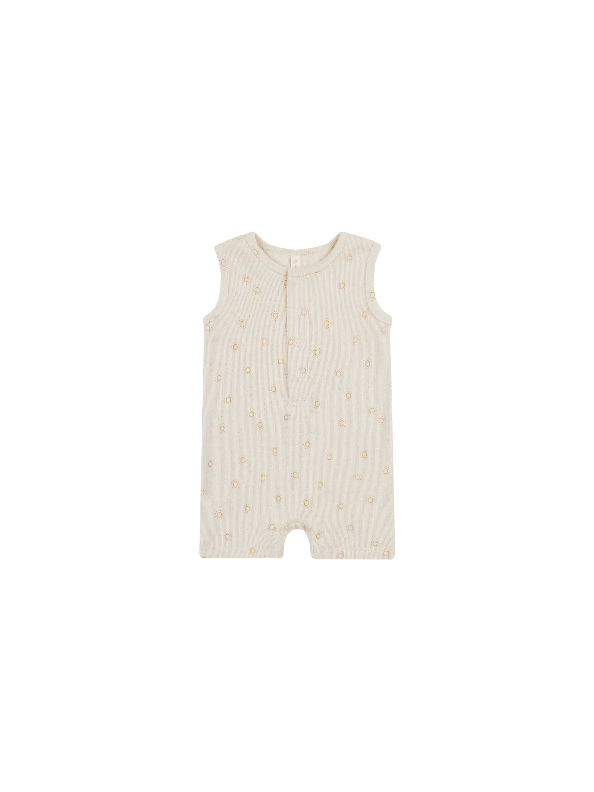 Little Beach Babes Boutique  Ribbed Henley romper suns