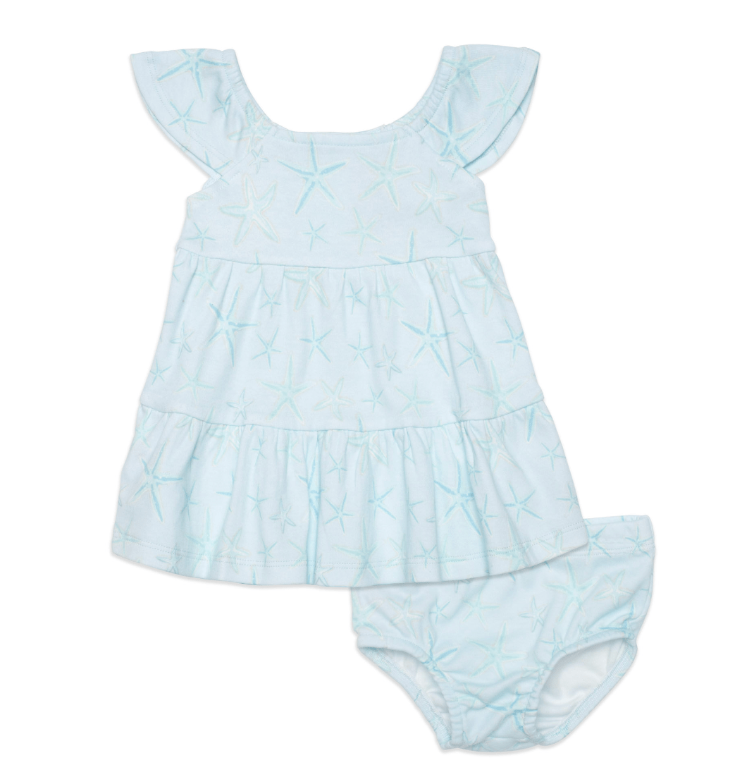 Little Beach Babes Boutique  Magnetic Me Shine Bright Like A Starfish Dress + Diaper Cover