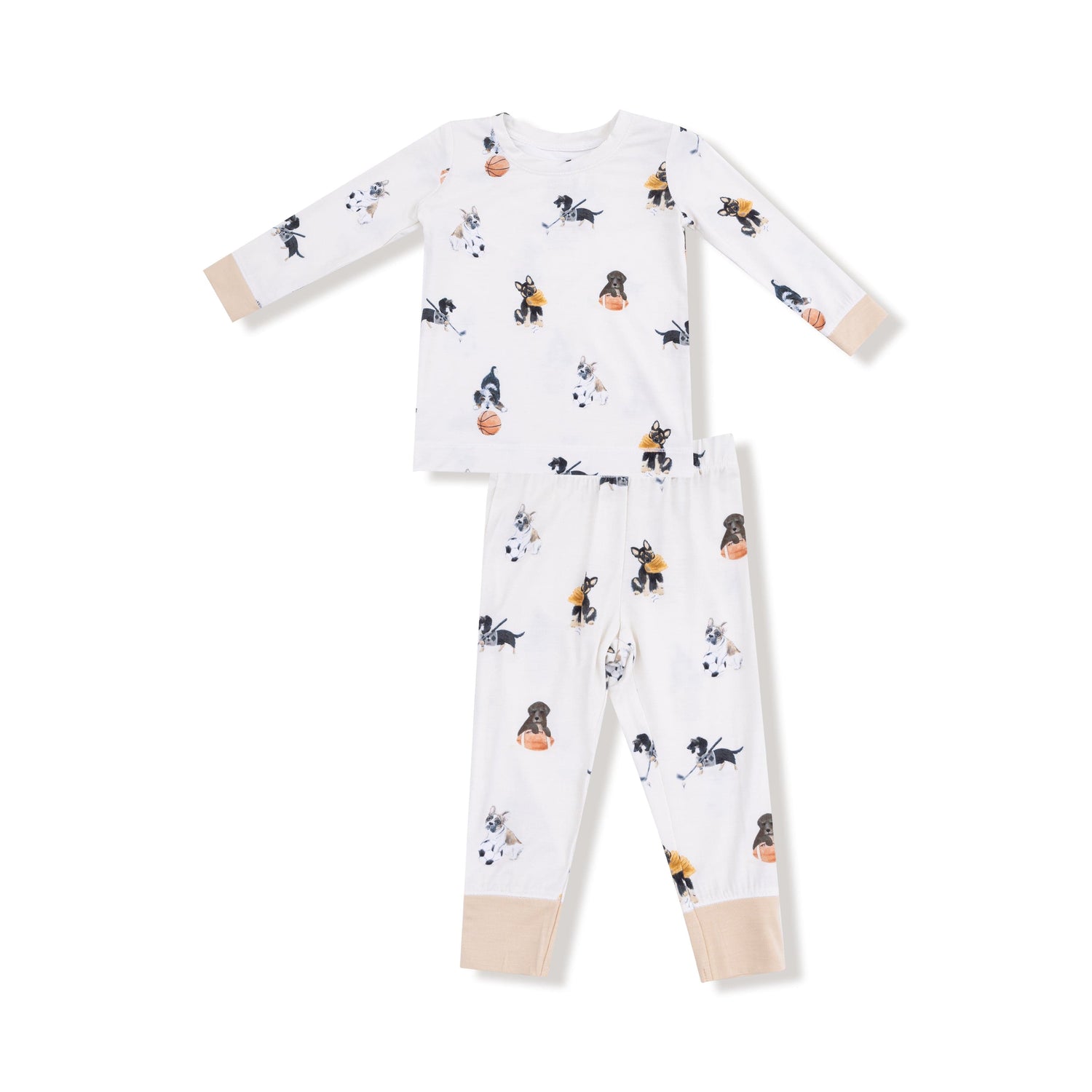Little Beach Babes Boutique  Angel Dear L/S Loungewear Set Sporty Puppies