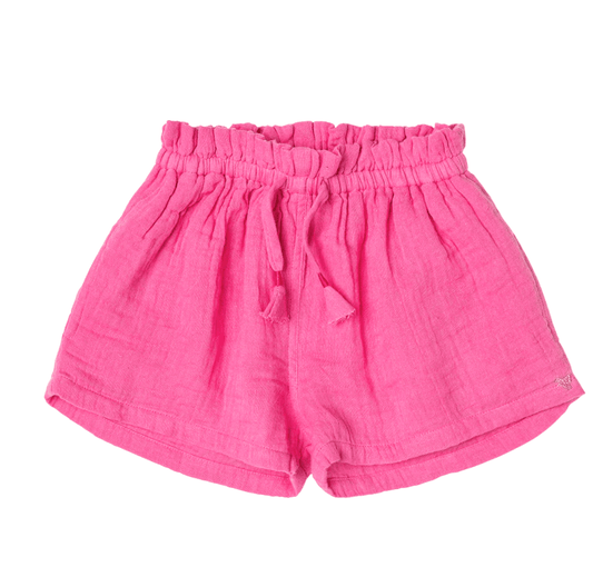 Little Beach Babes Boutique  Pink Chicken-SS23- Girls Theodore Short - Hot Pink