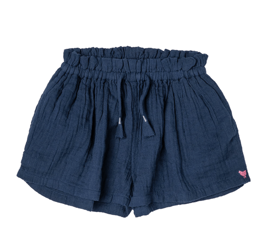 Little Beach Babes Boutique  Pink Chicken-SS23- Girls Theodore Short - Navy