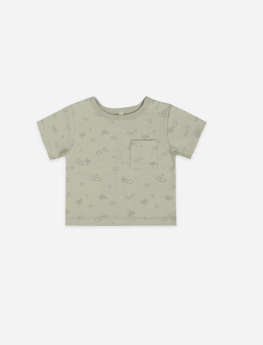 Little Beach Babes Boutique  Quincy Mae-SS23-Boxy Pocket Tee-Airplanes