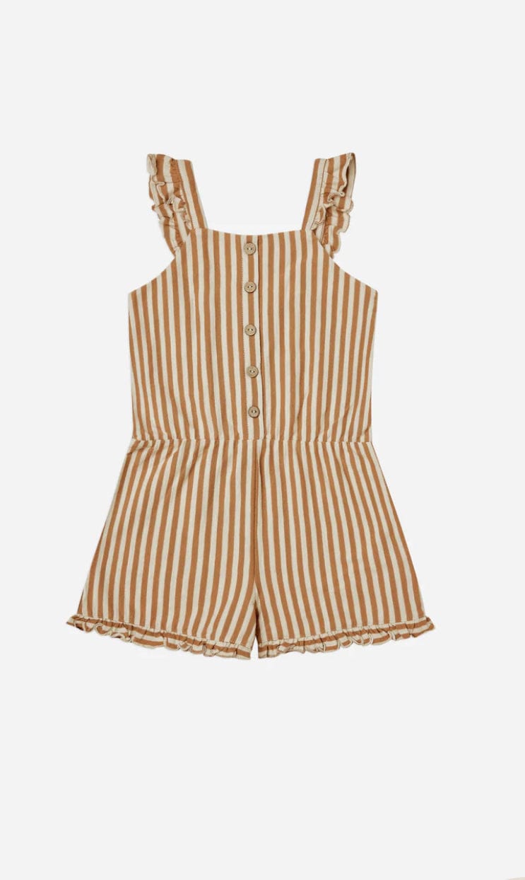 Little Beach Babes Boutique  Rylee and Cru-SS23-Addy Romper-Camel Stripe
