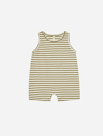 Little Beach Babes Boutique  Rylee and Cru-SS23-sleeveless one-piece || olive stripe