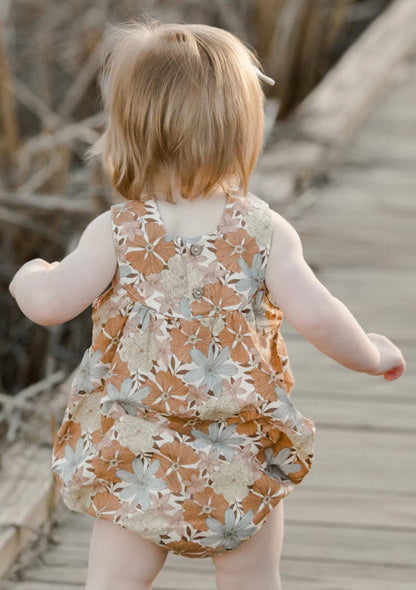 Little Beach Babes Boutique  Rylee & Cru- SS23-June Romper-Safari Floral