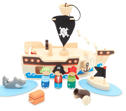 Little Beach Babes Boutique  Wooden Pirate Ship