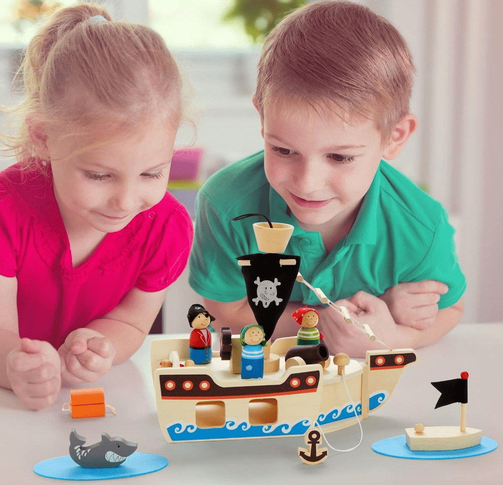 Little Beach Babes Boutique  Wooden Pirate Ship