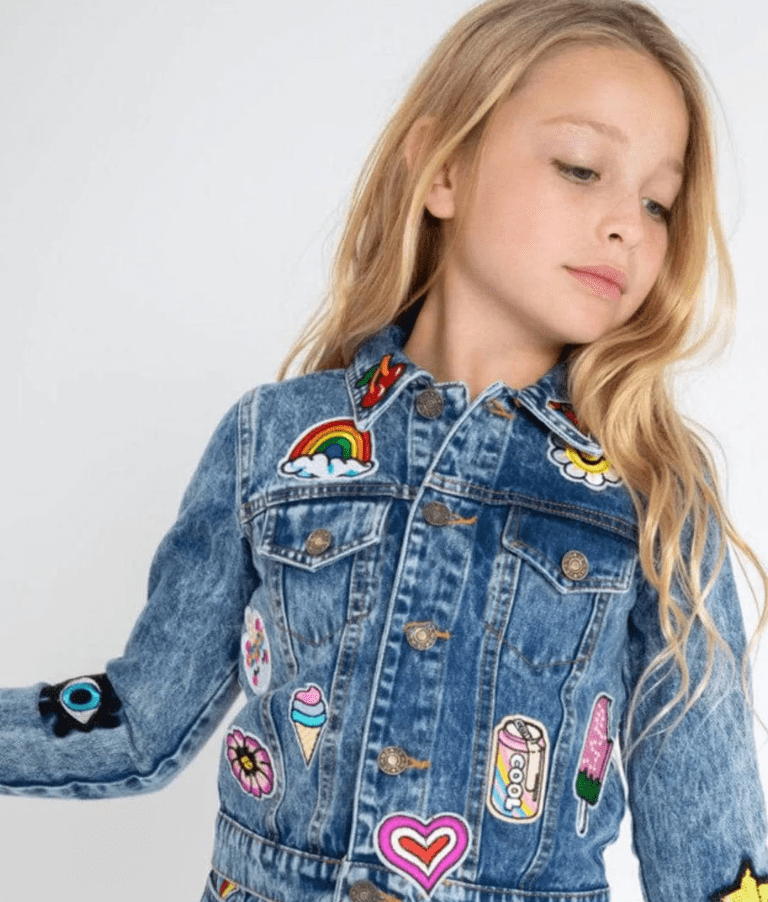 Lola and The Boys Lola & the Boys- All About The Patch Crop Denim Jacket
