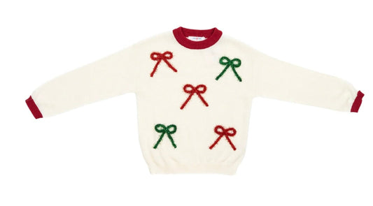 LuLu BeBe 10 Lulu Bebe  Red and Green Bows Sweater