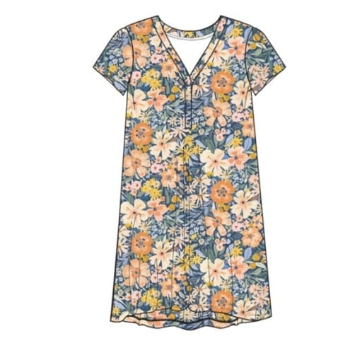 MAGNETIC ME Magnetic  Me Women Adult-womens Flora Modal Womens S/s Gown