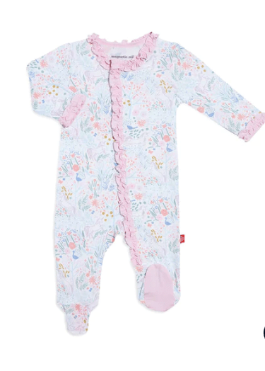 Magnetic Me NB Magnetic Me-Pixie Pink Magnetic Ruffle Footie 1208