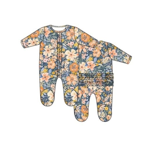 MAGNETIC ME Magnetic  Me Girls Infant Girls-footies/converters Flora Modal Ruffle Footie