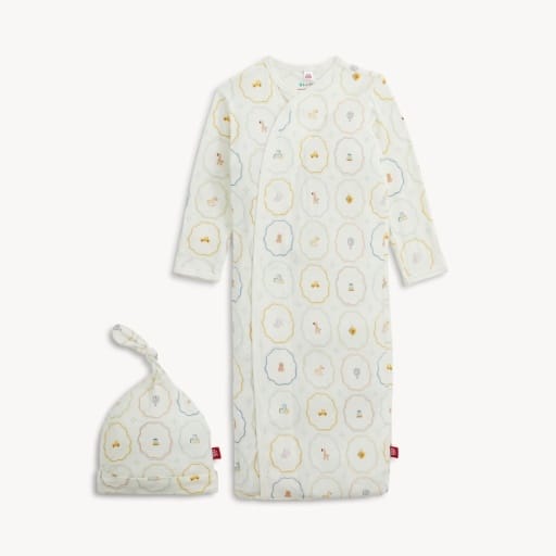 MAGNETIC ME Magnetic  Me Girls Infant Girls-footies/converters Nursery Magic Cream Modal Gown+hat Set