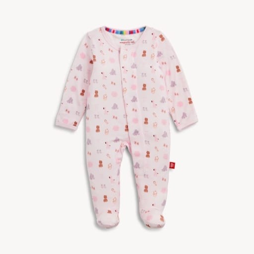 MAGNETIC ME Magnetic  Me Girls Infant Girls-footies/converters Nursery Nostalgia Pink Modal Footie