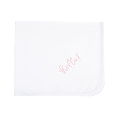 Magnolia Baby Pink Hello receiving Blanket