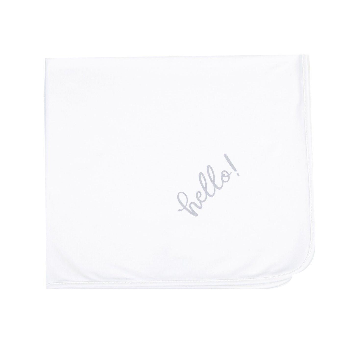 Magnolia Baby Silver Hello receiving Blanket