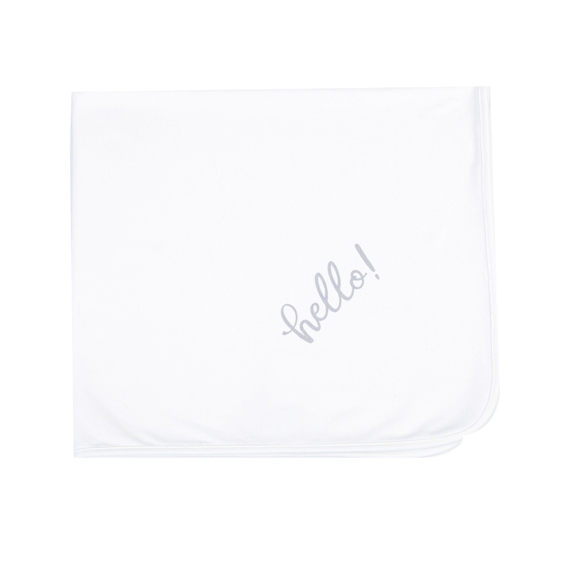 Magnolia Baby Silver Hello receiving Blanket