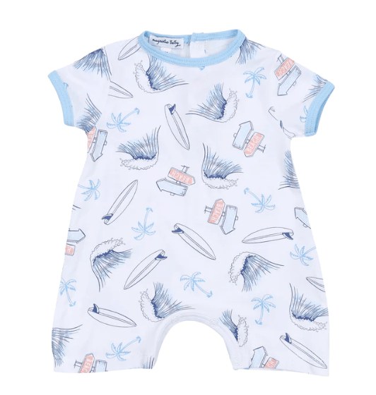 Magnolia Baby Catch Some Waves Printed short Playsuit